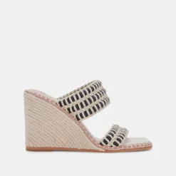 Abigal Wedges Black White Stella