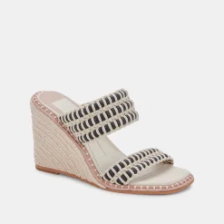 Abigal Wedges Black White Stella