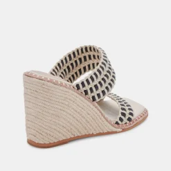 Abigal Wedges Black White Stella