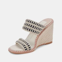 Abigal Wedges Black White Stella