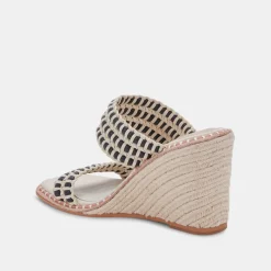 Abigal Wedges Black White Stella