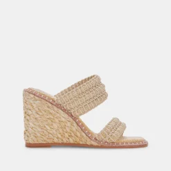 Abigal Wedges Lt Natural Raffia