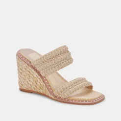 Abigal Wedges Lt Natural Raffia