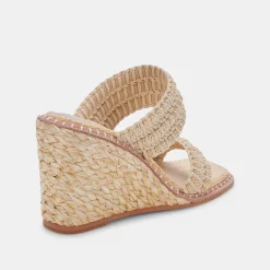 Abigal Wedges Lt Natural Raffia