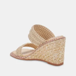 Abigal Wedges Lt Natural Raffia