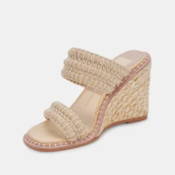 Abigal Wedges Lt Natural Raffia