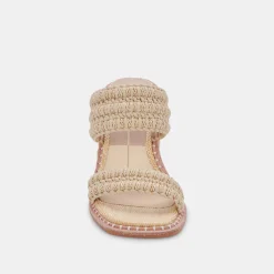 Abigal Wedges Lt Natural Raffia