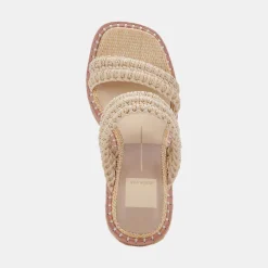 Abigal Wedges Lt Natural Raffia