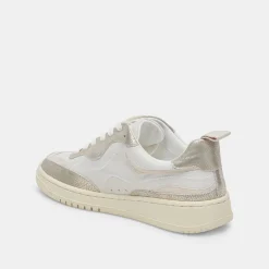 Adella Sneakers White Gold Leather