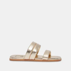 Adore Sandals Gold Metallic Leather