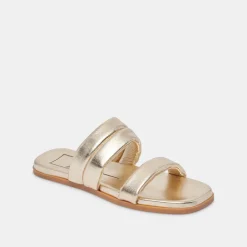 Adore Sandals Gold Metallic Leather