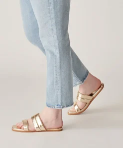 Adore Sandals Gold Metallic Leather