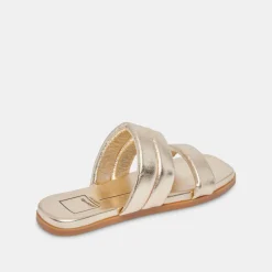 Adore Sandals Gold Metallic Leather