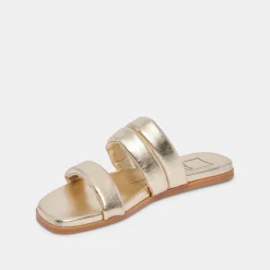 Adore Sandals Gold Metallic Leather