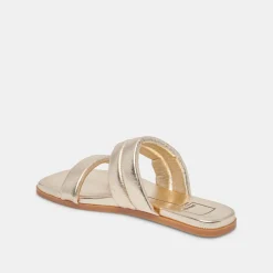 Adore Sandals Gold Metallic Leather