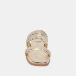 Adore Sandals Gold Metallic Leather