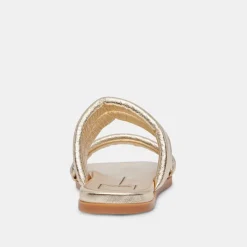 Adore Sandals Gold Metallic Leather