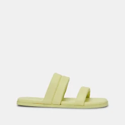 Adore Sandals Lemon Cream Leather