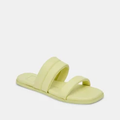 Adore Sandals Lemon Cream Leather