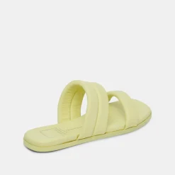 Adore Sandals Lemon Cream Leather