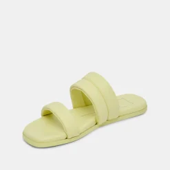 Adore Sandals Lemon Cream Leather