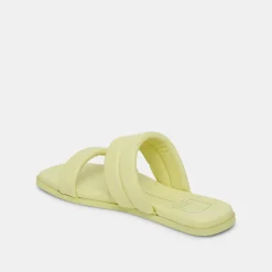 Adore Sandals Lemon Cream Leather