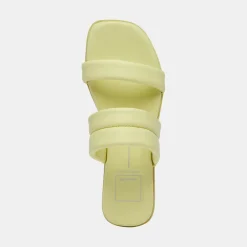 Adore Sandals Lemon Cream Leather
