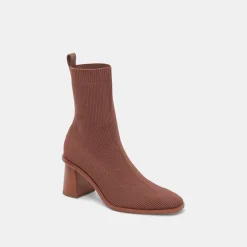 Alaya Booties Brown Knit
