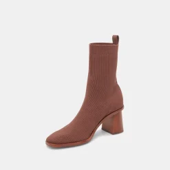 Alaya Booties Brown Knit