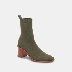 Alaya Booties Olive Knit