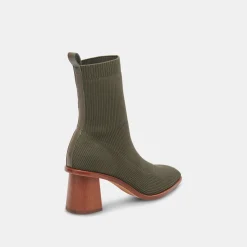 Alaya Booties Olive Knit