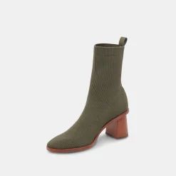 Alaya Booties Olive Knit