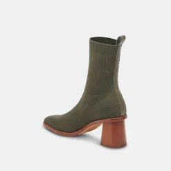 Alaya Booties Olive Knit