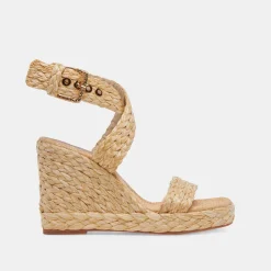 Aldona Wedges Lt Natural Raffia