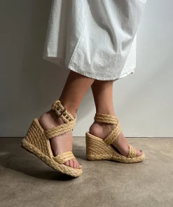 Aldona Wedges Lt Natural Raffia