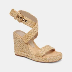 Aldona Wedges Lt Natural Raffia