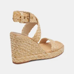Aldona Wedges Lt Natural Raffia