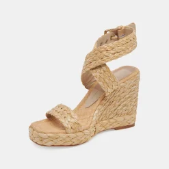 Aldona Wedges Lt Natural Raffia