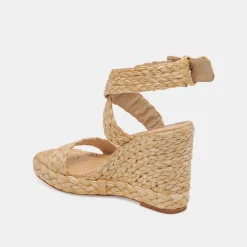 Aldona Wedges Lt Natural Raffia