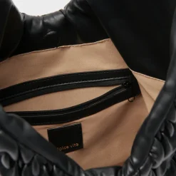 Angie Tote Black Faux Leather