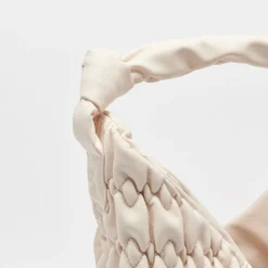 Angie Tote Ivory Faux Leather