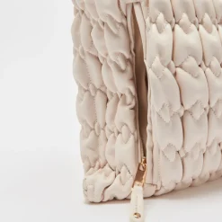 Angie Tote Ivory Faux Leather