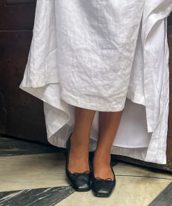 Anisa Ballet Flats Black Leather