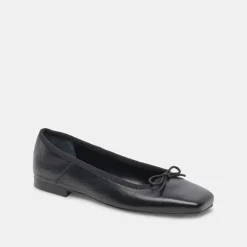 Anisa Ballet Flats Black Leather