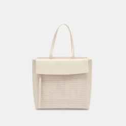 Ariella Tote Ivory Leather