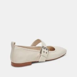 Arora Ballet Flats Ivory Crinkle Patent