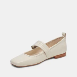 Arora Ballet Flats Ivory Crinkle Patent