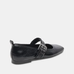 Arora Ballet Flats Midnight Crinkle Patent