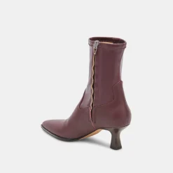 Arya Boots Wine Leather