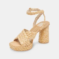 Asala Heels Lt Natural Raffia